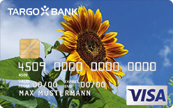 TARGOBANK VISA Premium-Karte, Motiv: Natur - Sonnenblume