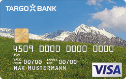 TARGOBANK VISA Online-Classic-Karte, Motiv: Natur - Bergpanorama