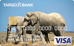 TARGOBANK VISA Online-Classic-Karte, Motiv: Tiere - Elefanten