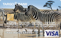 TARGOBANK VISA Gold-Karte, Motiv: Tiere - Zebras